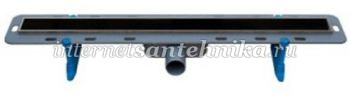 Дренажный канал с решеткой VETRO стекло черное WINKIEL WDO-700-09-4413 ― магазин ИнтернетСантехника