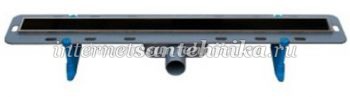 Дренажный канал с решеткой VETRO стекло черное WINKIEL WDO-800-09-4413 ― магазин ИнтернетСантехника