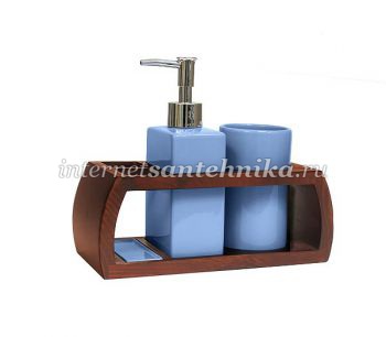 Набор аксессуаров в ванную комнату 3в1 Blonderhome ARC SET BLUE XARCL123400W ― магазин ИнтернетСантехника