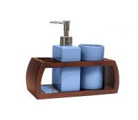 Набор аксессуаров в ванную комнату 3в1 Blonderhome ARC SET BLUE XARCL123400W