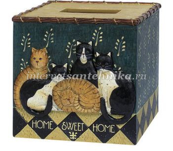 Бокс для салфеток Blonderhome Country Cats by Linda Spivey XCATS005R ― магазин ИнтернетСантехника