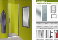 Душевая дверь ZARAGOZA D Olive`S, 97-100x190 см, стекло - прозрачное, профиль - Silver глянцевый, ZARD-100-01C