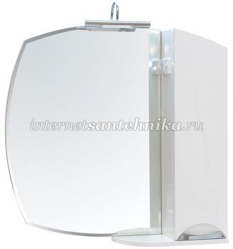 Зеркало Глория (ZGLP75) с шкафчиком и подсветкой  ― магазин ИнтернетСантехника