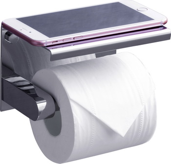 Держатель туалетной бумаги с полкой RUSH Edge (ED77141 Chrome) ― магазин ИнтернетСантехника