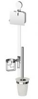Комплект аксессуаров в ванную (держатель туалетной бумаги и освежителя воздуха, стеклянный ершик) Artwelle Harmonie har054