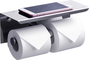 Держатель туалетной бумаги с полкой RUSH Edge (ED77142A) ― магазин ИнтернетСантехника