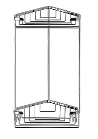 Полочка-решетка двухуровневая для аксессуаров  FBS Ryna RYN 003 ― магазин ИнтернетСантехника