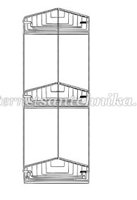 Полочка-решетка трехуровневая для аксессуаров  FBS Ryna RYN 009 ― магазин ИнтернетСантехника