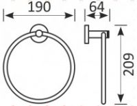 Полотенцедержатель-кольцо Gro Welle Rube RBE511