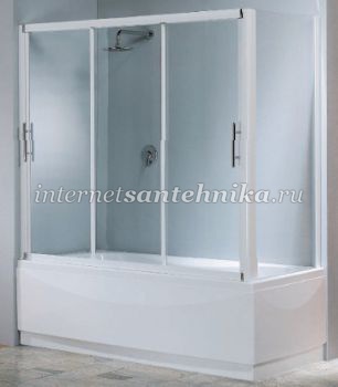 Шторка для ванной 120-126 см. Novellini Lunes V LUNESV120 ― магазин ИнтернетСантехника