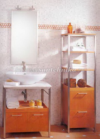 Gama-Decor  Комплект мебели для ванной комнаты Steel ― магазин ИнтернетСантехника