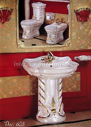 Modellazione Ala Majesty Раковина тюльпан с декором ― магазин ИнтернетСантехника