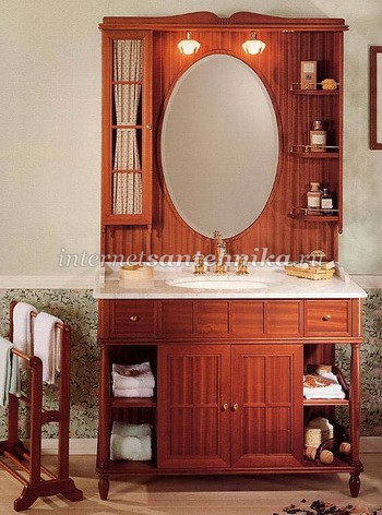Eurodesign Green & Roses Мебель для ванной комнаты в английском стиле, композиция 1 ― магазин ИнтернетСантехника
