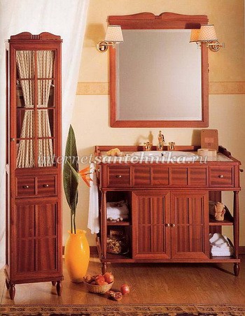 Eurodesign Green & Roses Мебель для ванной комнаты в стиле country, композиция 3 ― магазин ИнтернетСантехника
