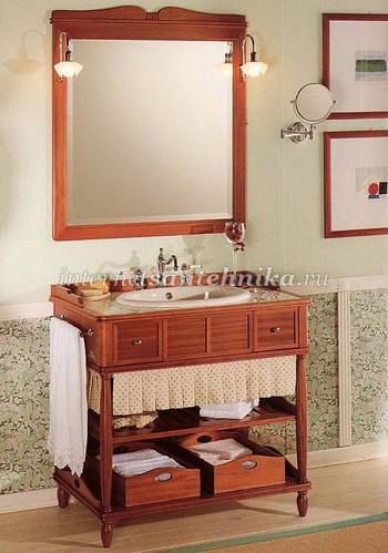 Eurodesign Green & Roses Мебель для ванной комнаты в стиле кантри, композиция 6 ― магазин ИнтернетСантехника