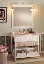 Eurodesign Green & Roses Белая мебель для ванной комнаты, композиция 7
