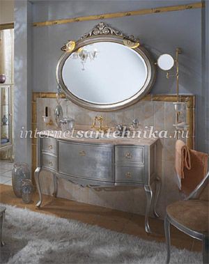 Lineatre Savoy Мебель для ванной комнаты в серебре, композиция 3 ― магазин ИнтернетСантехника