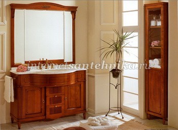 Eurodesign Luigi XVI Деревянная мебель-мойдодыр для ванной комнаты, композиция 1 ― магазин ИнтернетСантехника