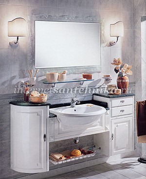 Lineatre Silver Классическая мебель для ванной комнаты, композиция 3 ― магазин ИнтернетСантехника