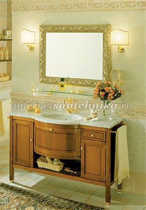 Lineatre Girasole Деревянная мебель для ванной комнаты, композиция 9 ― магазин ИнтернетСантехника