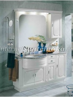 Lineatre Silver Мебель ванной комнаты из дерева, композиция 7 ― магазин ИнтернетСантехника