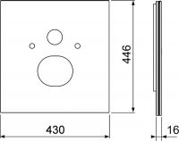 Стеклянная панель TECElux для установки унитазов-биде (Duravit и т. п.), нижняя, стекло белое 9650103