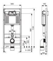 Комплект установки подвесного унитаза: модуль, панель TECEambia хром глянцевый, унитаз TECEone 9400405.WC2