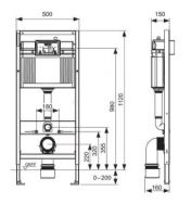 Комплект установки подвесного унитаза: модуль, панель TECEnow белая, унитаз TECE V04 9400413.WC1
