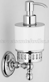 Дозатор для жидкого мыла подвесной цвет хром\керамика WellWood Edinburg AC-0318C0105 ― магазин ИнтернетСантехника