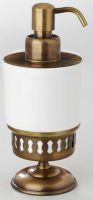Дозатор для жидкого мыла настольный цвет бронза\керамика WellWood Edinburg AC-0319C0205
