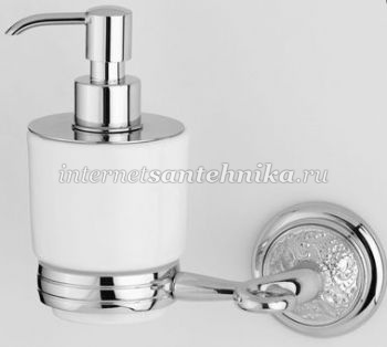 Дозатор для жидкого мыла подвесной цвет хром\керамика WellWood Old British AC-0218C0105 ― магазин ИнтернетСантехника