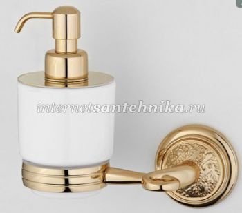 Дозатор для жидкого мыла подвесной цвет золото\керамика WellWood Old British AC-0218C0305 ― магазин ИнтернетСантехника