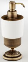Дозатор для жидкого мыла настольный цвет бронза\керамика WellWood Old British AC-0219C0205