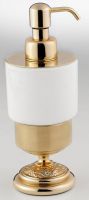 Дозатор для жидкого мыла настольный цвет золото\керамика WellWood Old British AC-0219C0305